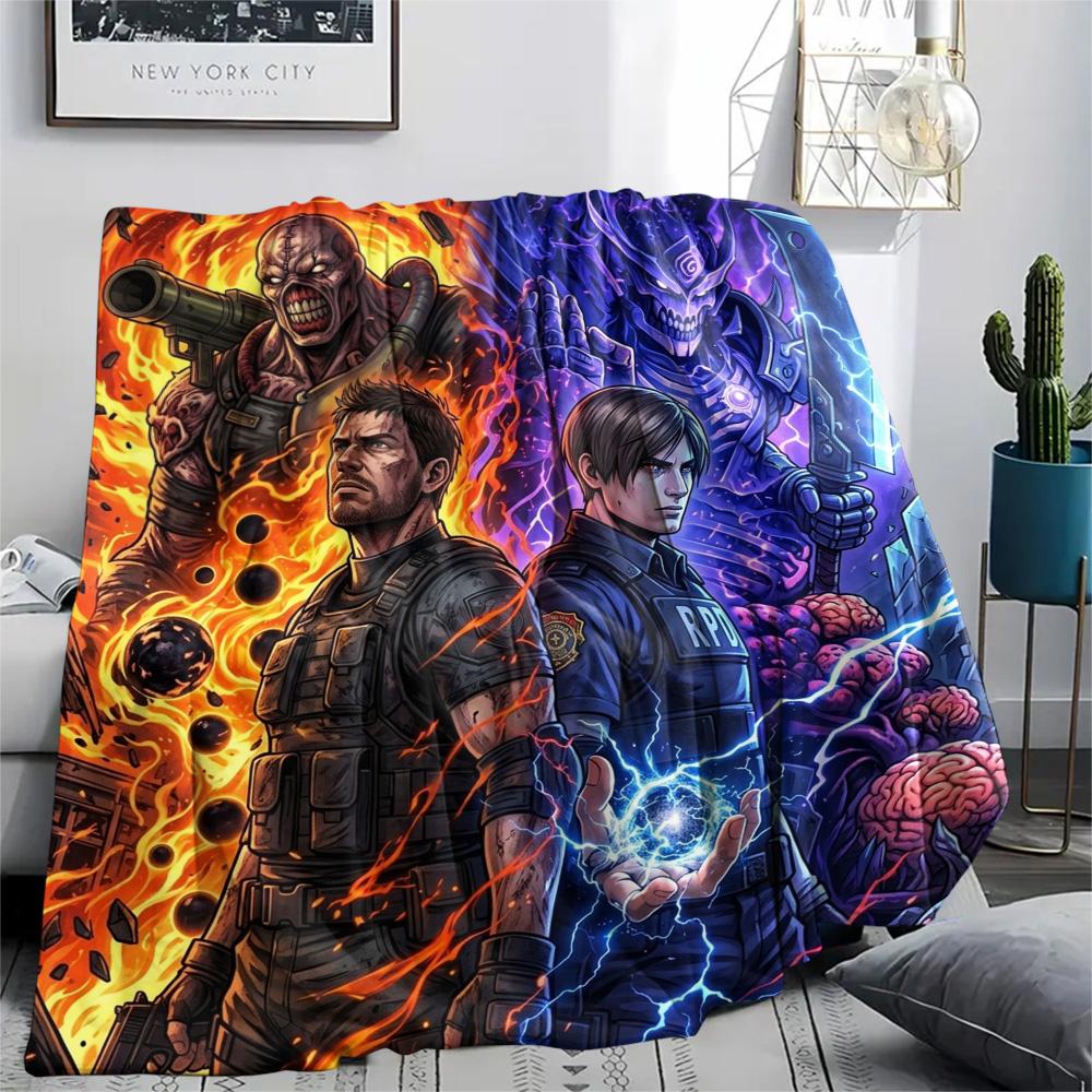 

Resident Evil Print Flannel Blanket, Ultra Soft High Quality All Seasons Warm Throw, Home Decor Cozy Blanket, Perfect Christmas Gift 80cm x 120cm