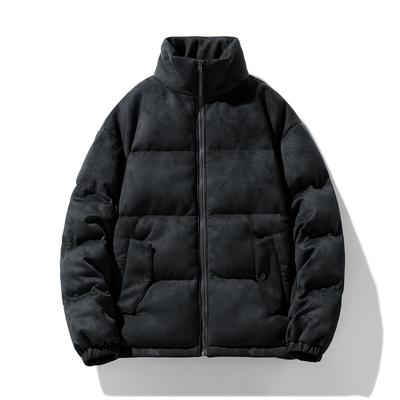 Winter New Men's Cotton-padded Jacket High Quality Fashion Everything Stand Collar Suede Cotton-padded Jacket