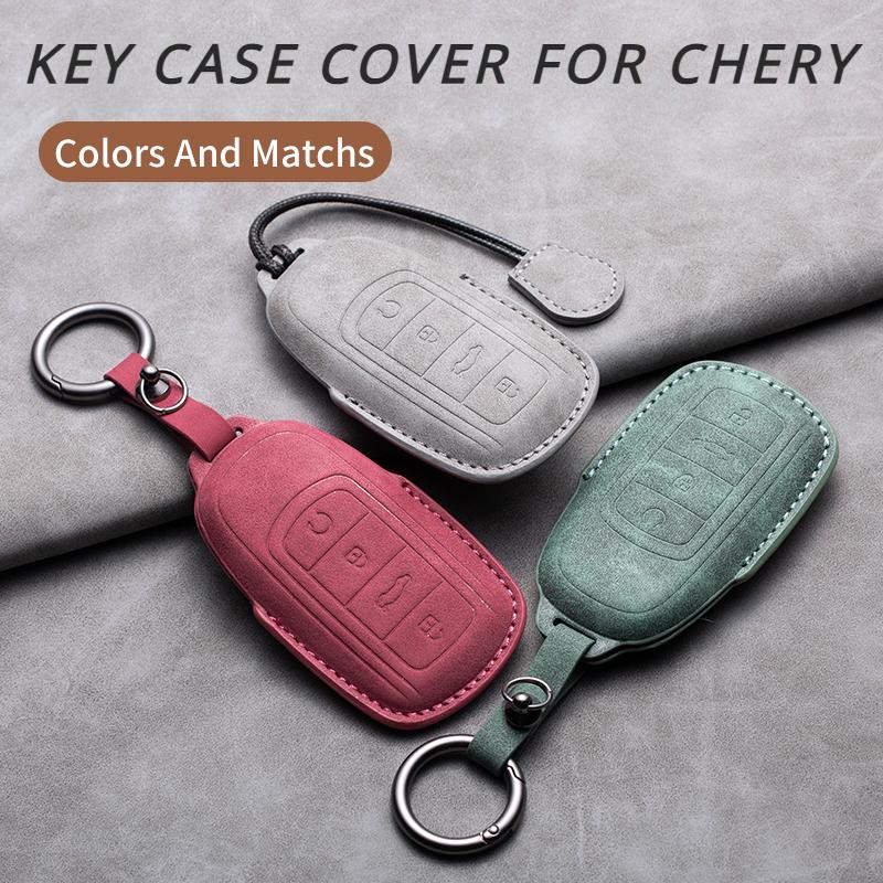 Leather Car Key Case Cover For Chery Tiggo 8 Pro Tiggo 7 Pro 8 Plus Arrizo 5 For Chery Omoda 5 For Chery Omoda S5 C5 Modod