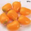 5PCS 3D Lifelike Fruit Miniature Resin Beads Fadeless Color for DIY Bracelet Necklace Jewelry Making Family Craft Activities