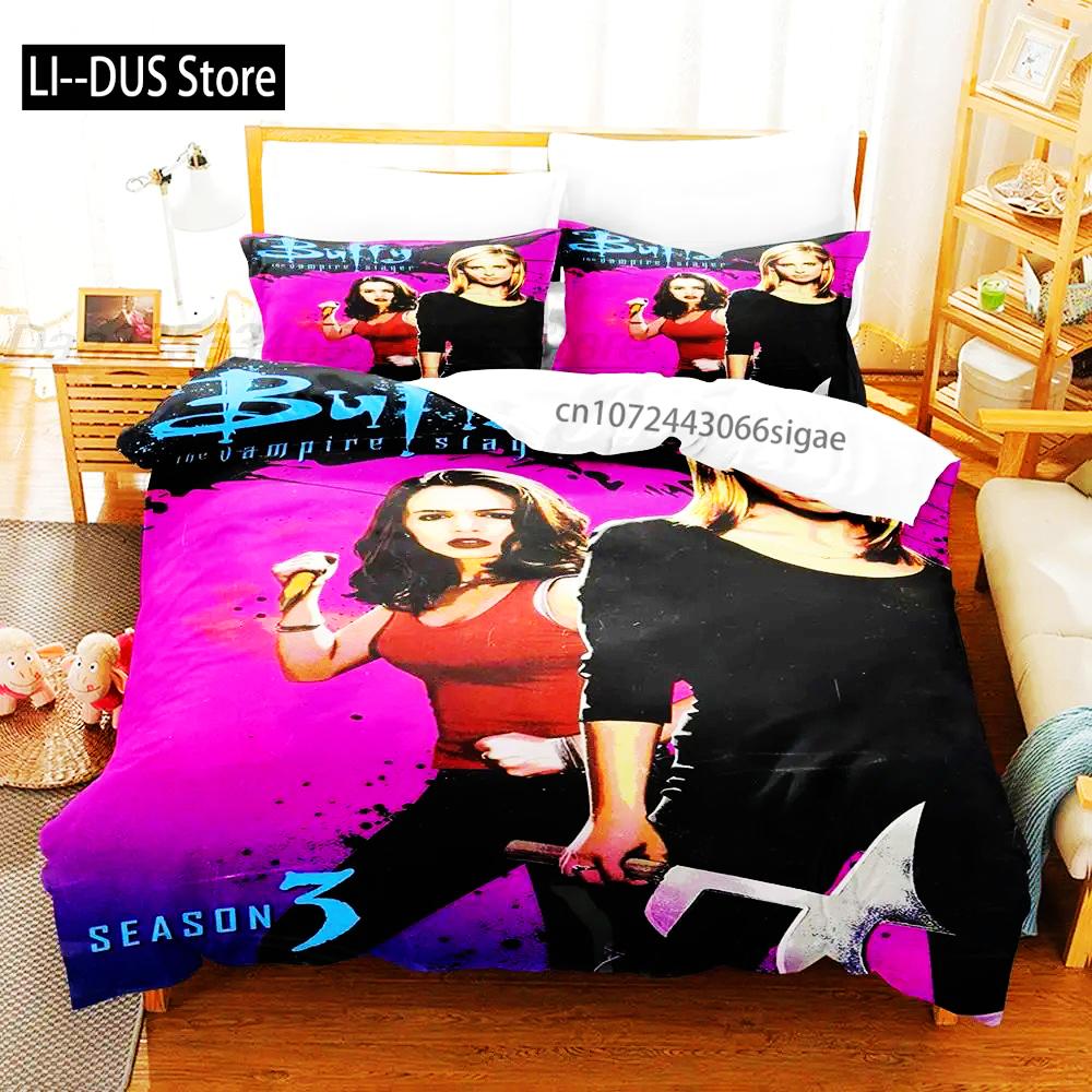 Buffy The Vampire Bedding Set Single Twin Full Queen King Size Bed Set Aldult Boys Bedroom Duvetcover Sets 3D bettwäsche 135x200