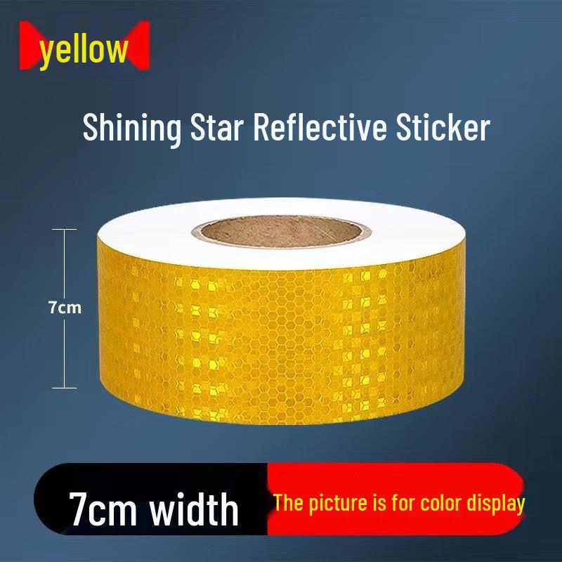 1cm Reflective Sticker for Bicycles, Cars, & Helmets - Luminous Warning Strip