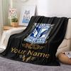1PC Eagle Crest Custom Name Custom Name Patterned Flannel Blanket Suitable For All Seasons For Home Decor Warmth And Comfort Gifts Holiday Present