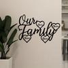Custom Family Metal Sign Personalised Wall Decor Heart Name