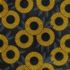 Royal Samt Stoff Polyester Zum Nähen - Motiv Geometrische Sonnenblumen