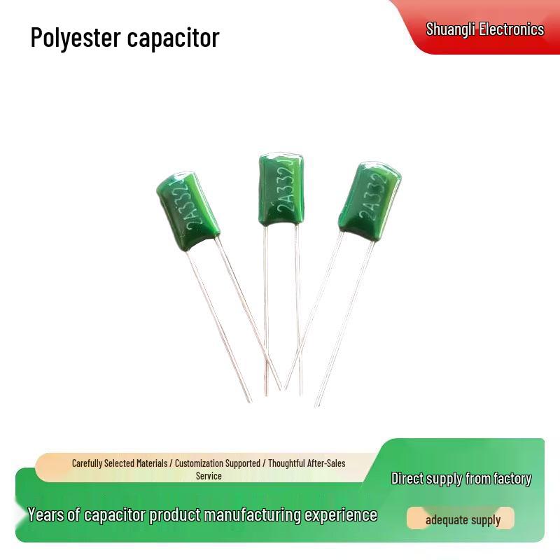 Polypropylene Film Capacitor 3.3NF 100V 2A332J CL11 with Cuttable Leads