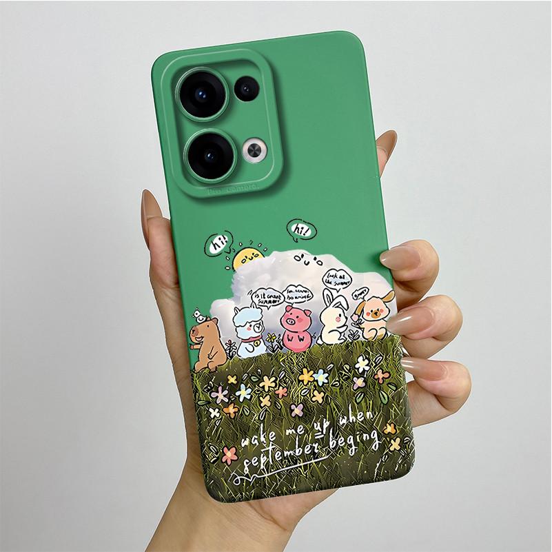 For OPPO Reno 13 CPH2689 Reno13 Phone Case Soft Silicone Funda Sweet Painted Fashion Cartoon Bumper Coque Printed Back Cover