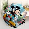 Mickey Mouse, Skateboarding Automatic Opening and Closing Umbrella, Compact Travel Umbrella, Lightweight and Portable, Suitable for Beach Co