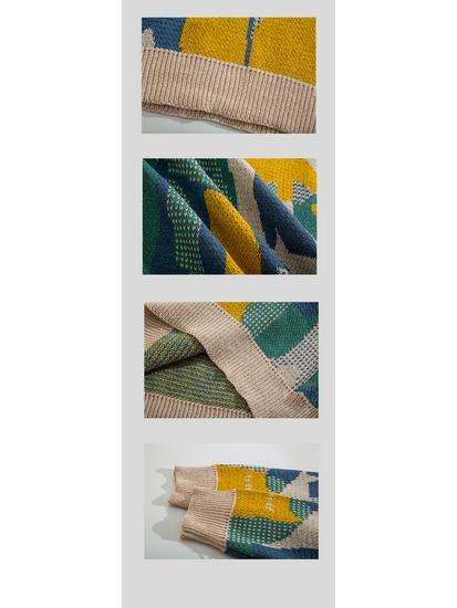 Hong Kong Style Cartoon Sweater: Unisex Loose Round Neck Autumn Knitwear