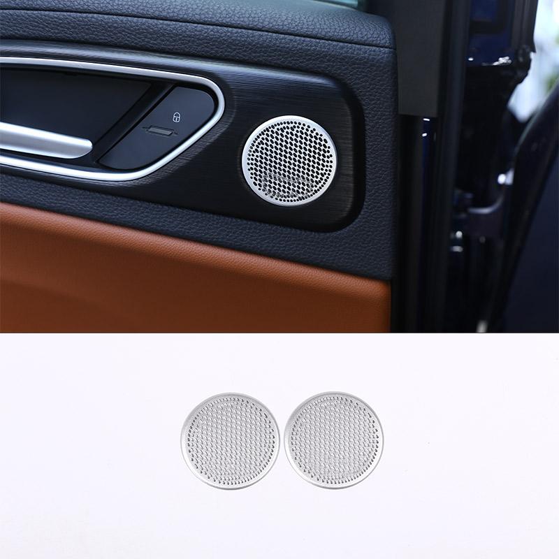 For Alfa Romeo Giulia 2017 2018   Aluminum Alloy Car Door Speaker Cover Trim Sticker Car Interior Accessories