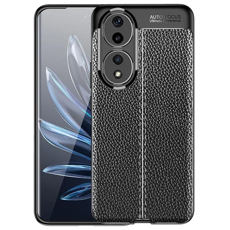 

For Honor 90 Litchi Texture Smartphone Cover Anti-Scratch Soft TPU Cell Phone Case Shell