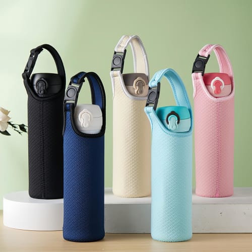 Hongzhanfa 3-Way Portable Water Bottle Cover, Neoprene Shockproof, Insulated, Keeps Water and Water Hot/Cold, Fits 350ml/400-600ml Thermoses and PET B