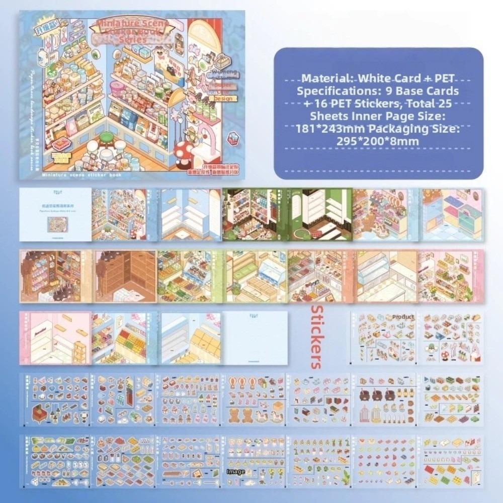 

Shop Scene Scenery Stickers Large Size Supermarkets Sticker Book Birthday Gifts A