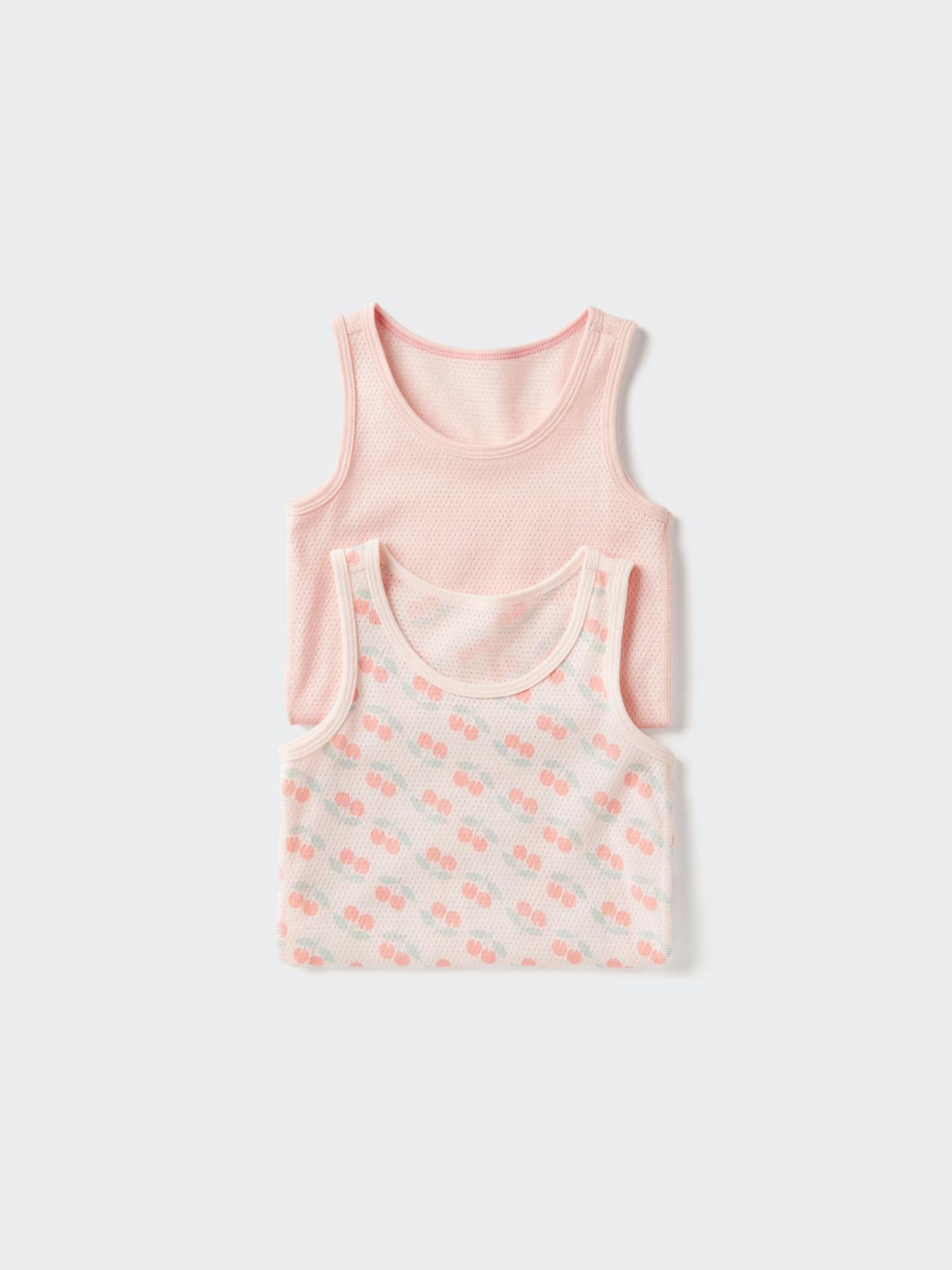 

Uniqlo Япония Хлопковая сетчатая майка, 2 шт. 11 PINK/120