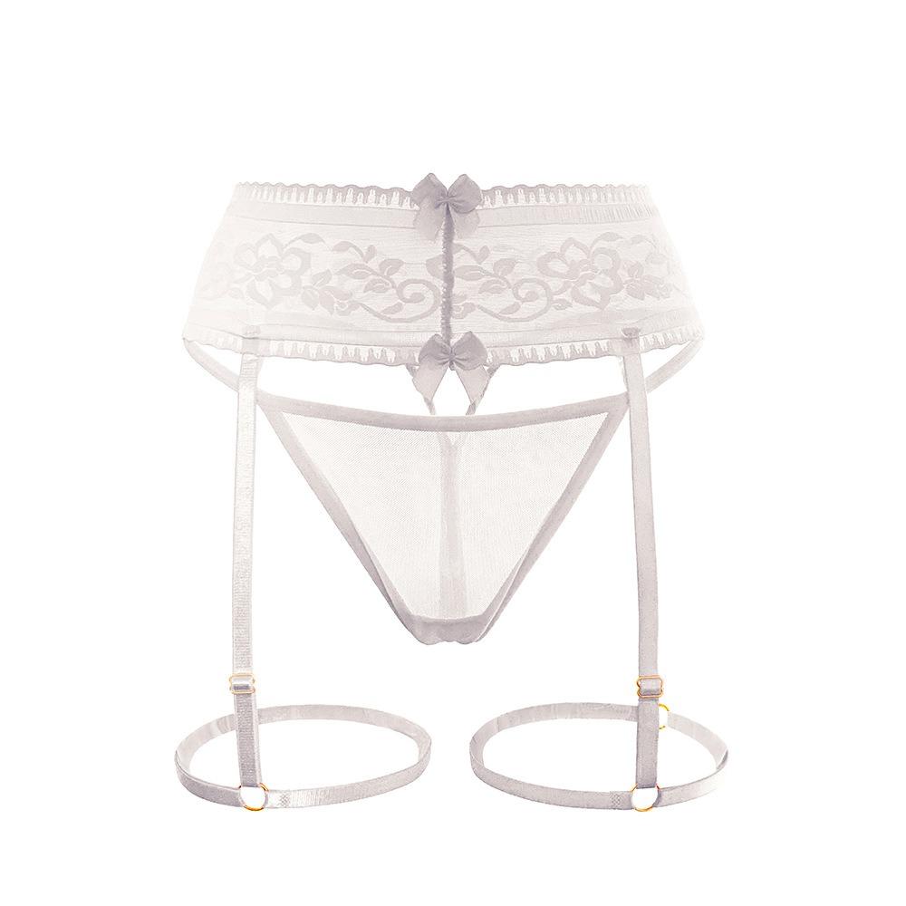 Dantelă Seduction Jartieră Sexy Negru Mătase Mood Inel de Picior Ajustabil Ciorapi Pantalon Set Jartieră Ultra-subțire