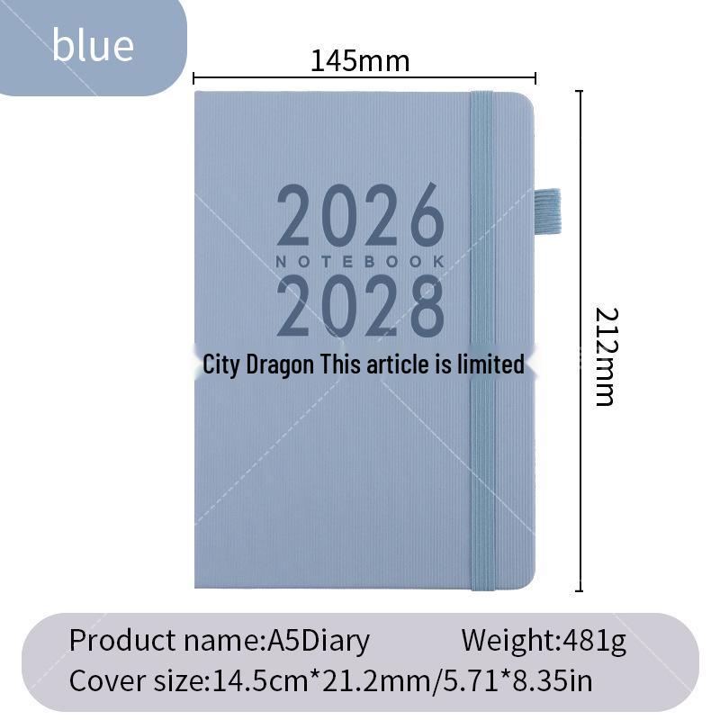 2026-2028 English Agenda Planner: Thickened Weekly & Monthly Calendar Book