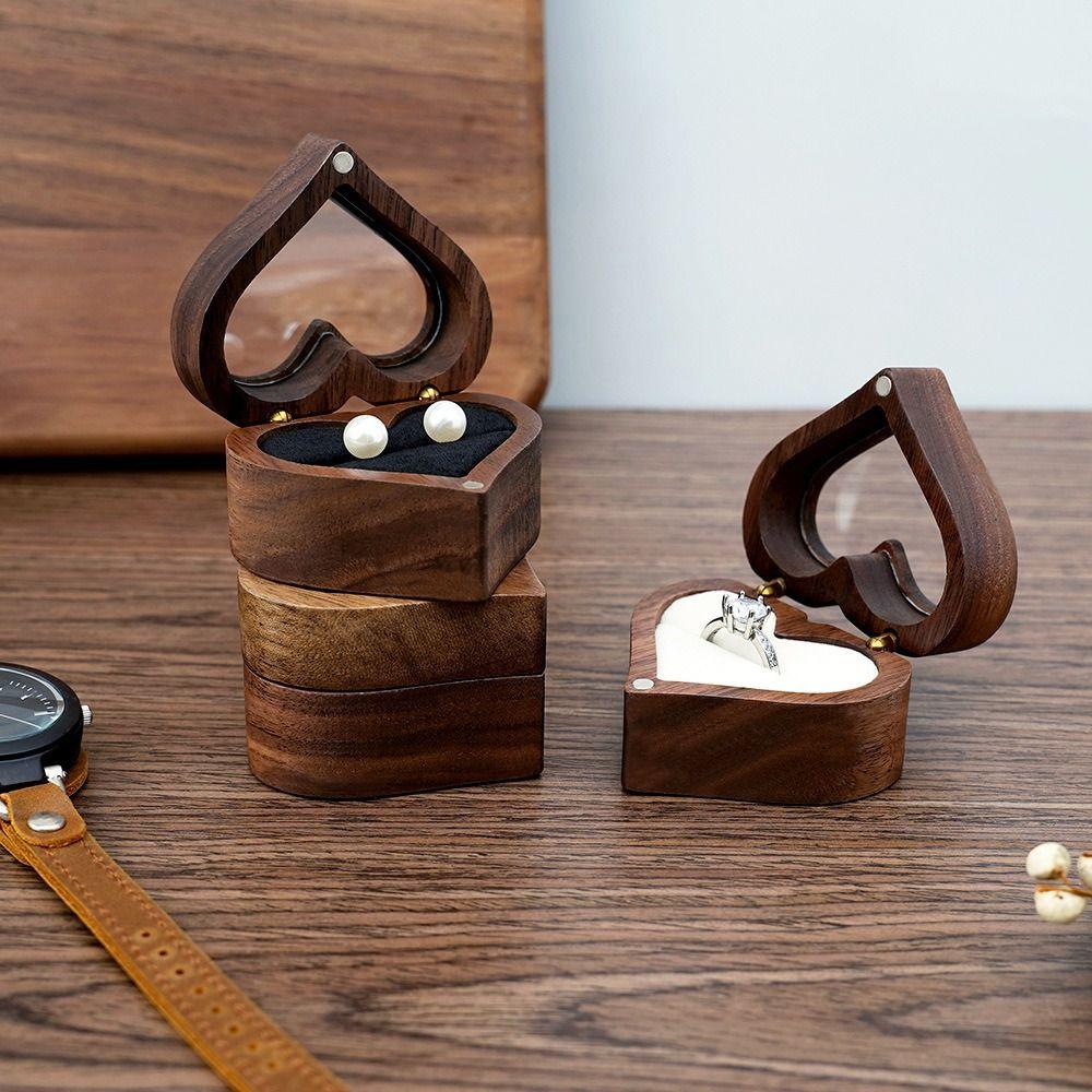 High-quality Wooden Gifts Case Display Box Storage Holder Ring Storage Box Jewelry Box