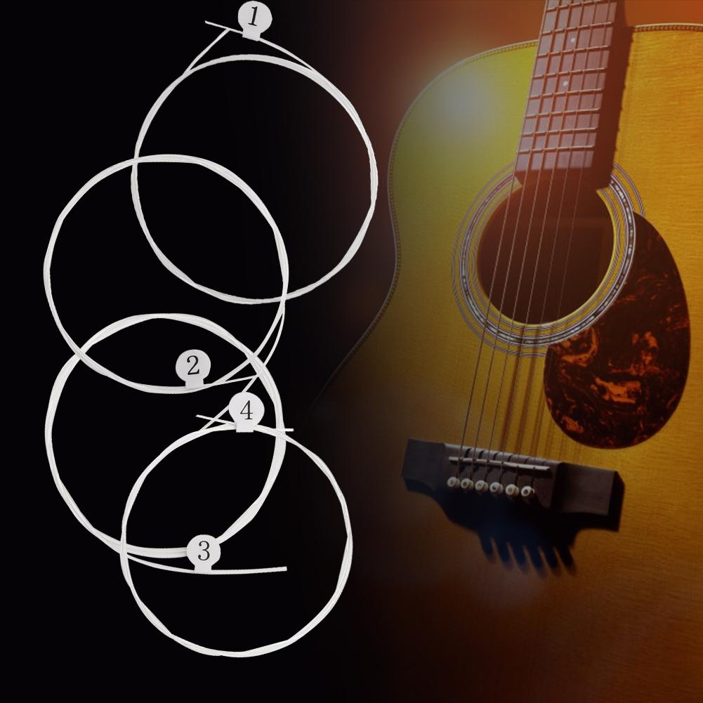 4Pcs Ukulele String Set Bright Sound Carbon High End Transparent Guitar Accessories