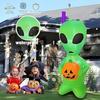 4FT Halloween Inflatable Toys Alien with Pumpkin Decorations LED Lighted Blow Up for Party Indoor Outdoor Garden Yard Decor