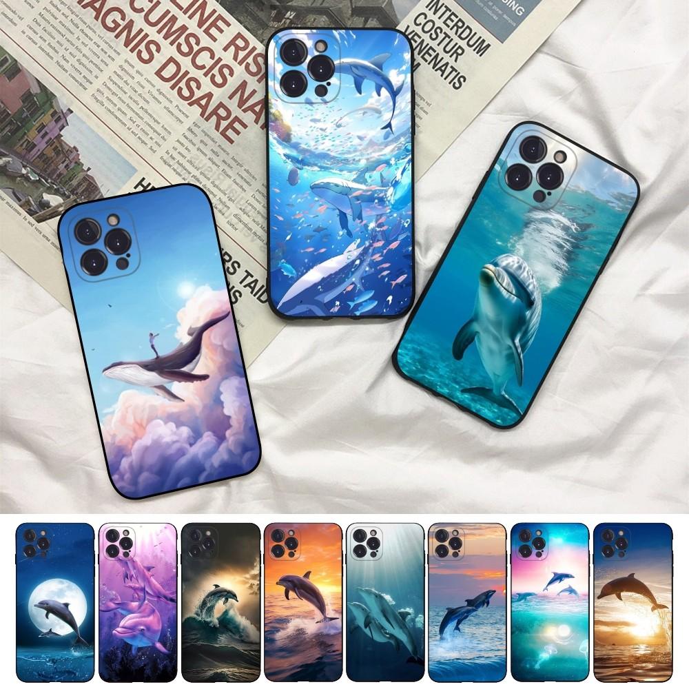 Custodia Telefono Carina Delfino Animale Marino Per iPhone 15 14 11 12 13 Mini Pro XS Max Cover 6 7 8 Plus X XR SE 2020 Funda Shell