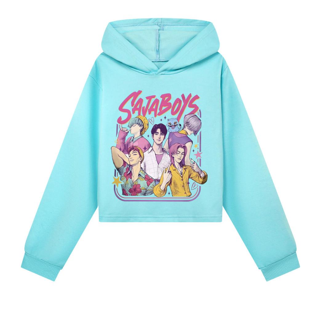 Kinder Mädchen Anime Cartoon POP Sängerin Super Star Rumi Mira Zoey Saja Jungen Bedruckt Lässig Langärmlig Kapuzenpullover Sweatshirt Oberteil