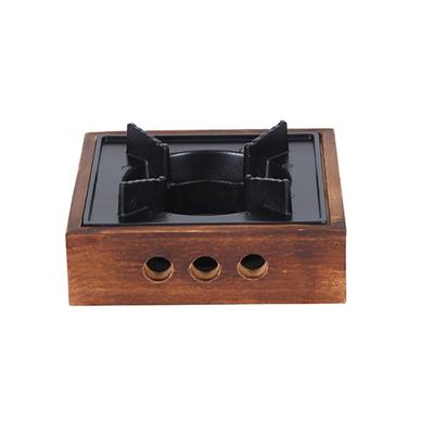 Alcohol Burner Stove With Wood Base, Cast Aluminum Spirit Burner for Dry Pot, Mini Hot Pot and Camping Use