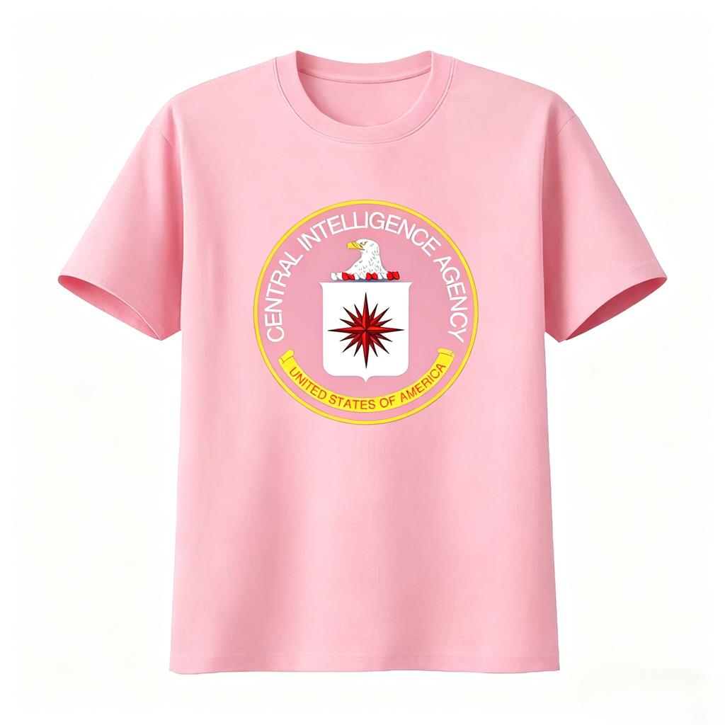 Cia Central Intelligence Agency Seal Cotton T Shirt for Casual Graphic Stylish Homme Soft Breathable Unisexs 2026 Summer T Shirt