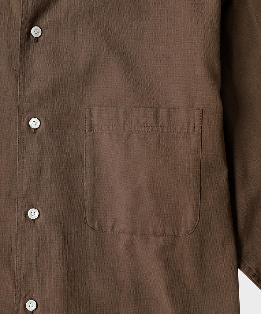 TAILDERN Miles Cotton Button Down Shirts Brown