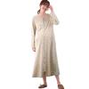 [Belle Maison] Maternity Pajamas, Nursing-Friendly, 2-Way, Cotton, Long-Sleeved, Front-Opening, Dress/Romper, Loungewear, Pajamas, Pre- and