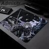 Retro English Black and White Girl Gaming Mouse Pad XL Natural Rubber Anti Slip Bottom Mousepad Small Size Product Desk Mats