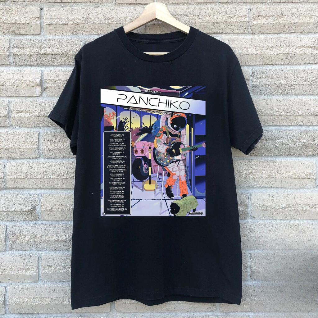 Panchiko Band Fans Gift US Pop Music Tour Pure Cotton Tshirt Printed Casual Unisexs and Womens Tshirt Daily Street Short Sleeve