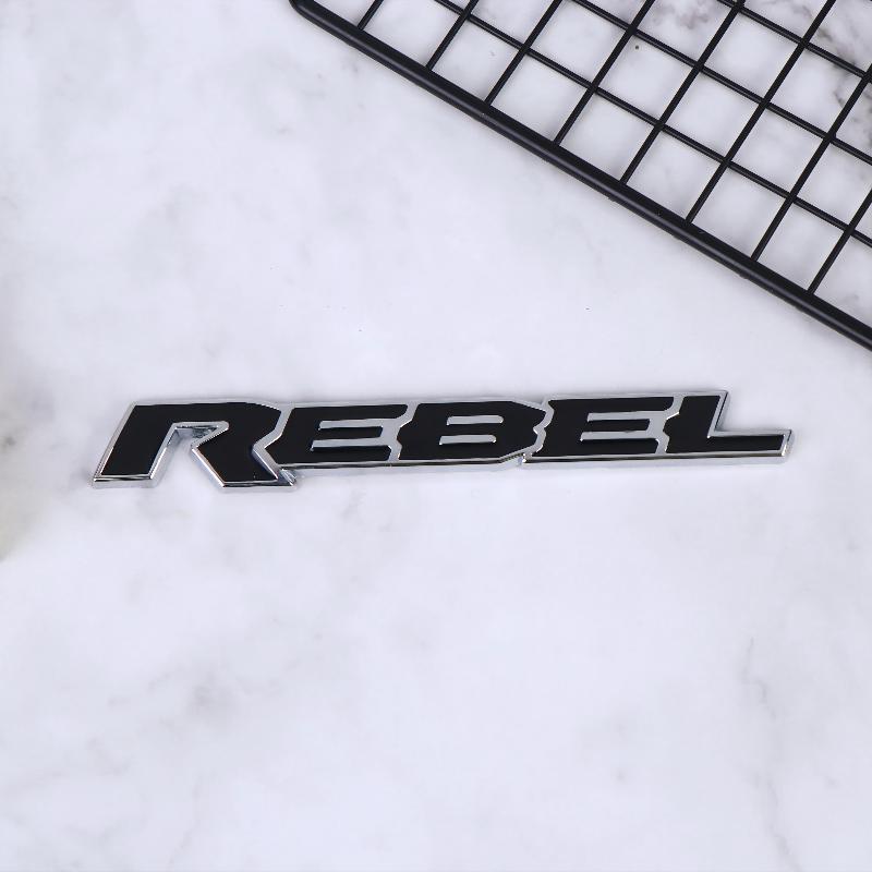 Personalized 3D Metal Car Sticker Rebel Letter Car Decal Self-Adhesive Letter Badge Stickers Car Exterior Decor Accessories