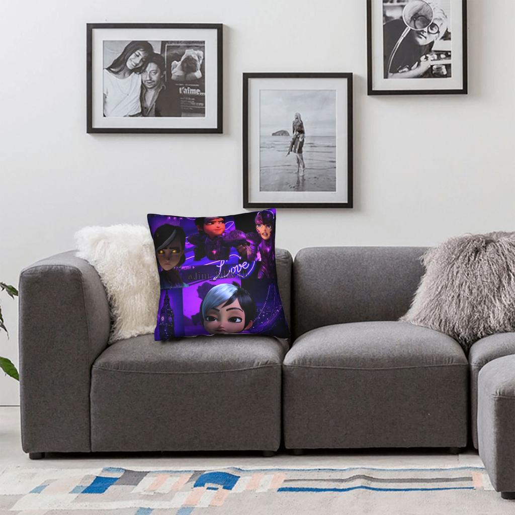 Federe per cuscini Trollhunters Le avventure di Arcadia Federa per cuscino Kawaii per Ufficio Auto Decorazione per la Casa Morbida Federa per cuscino