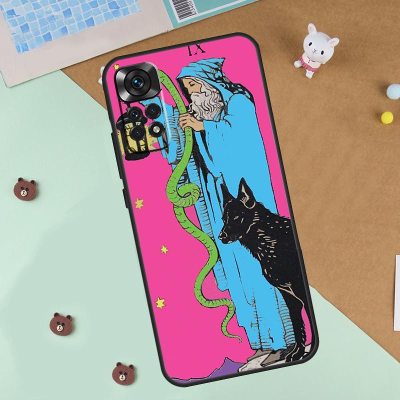 Tarot Card The Hermit Case For Xiaomi Redmi 14C 10C 12C 13C Cover For Redmi Note 14 Pro 13 9 10 11 12 10S 11S 12S