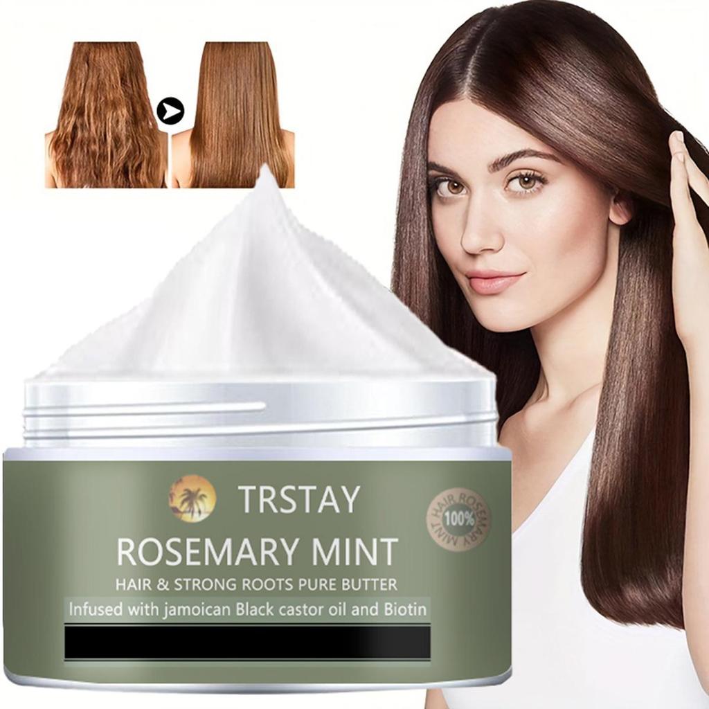 Rose Mint Dandruff Remover for Strong Hair Roots, Pure Cream Biotin Nourishes the Scalp, Hydrates and Moisturizes Hair Care Cream
