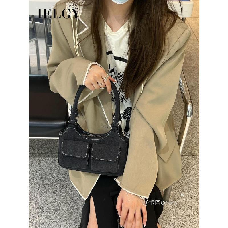 IELGY Ladies Vintage Denim Blue Shoulder Underarm Bag Portable