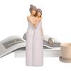 Elegant Mom Hug Daughter Sculptures Hand-Painte Family Sculpture  Living Room