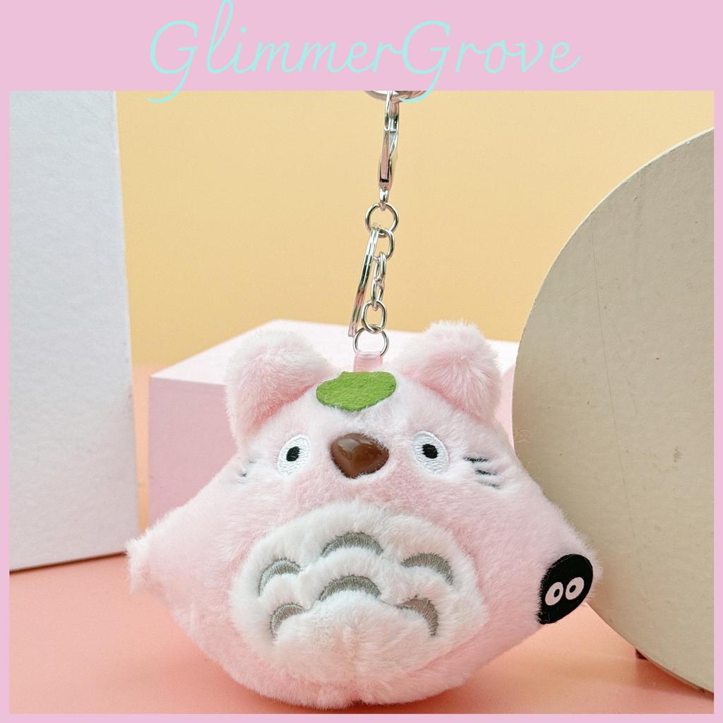 Mini Totoro Plush Toy Soft And Cute Cat Stuffed Animal Keychain Bag Charm**