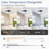 Simple Round Ceiling Fan Light for Bedroom, Wide Voltage 85-265V