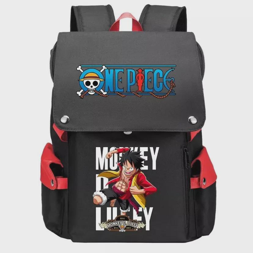 One Piece Luffy Anime Backpack: Large Capacity for Boys and Students (Elementary To High School), Korean Style