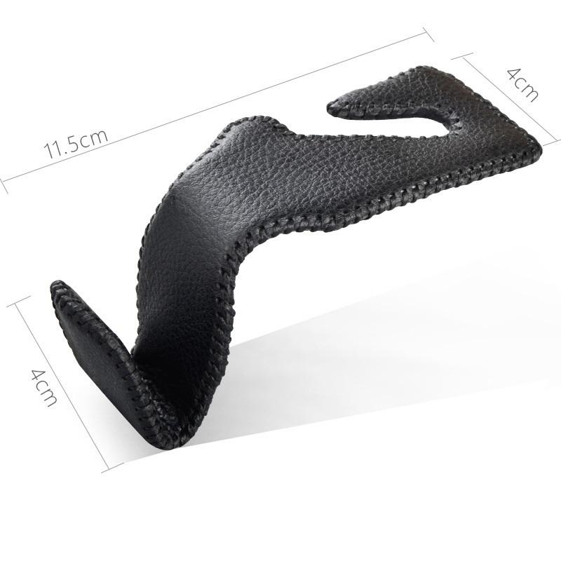 1pcs Storage Holder For Car Headrest Hooks Hanging Purses Auto Fastener Back Seat Organizer PU Leather Rear Rack