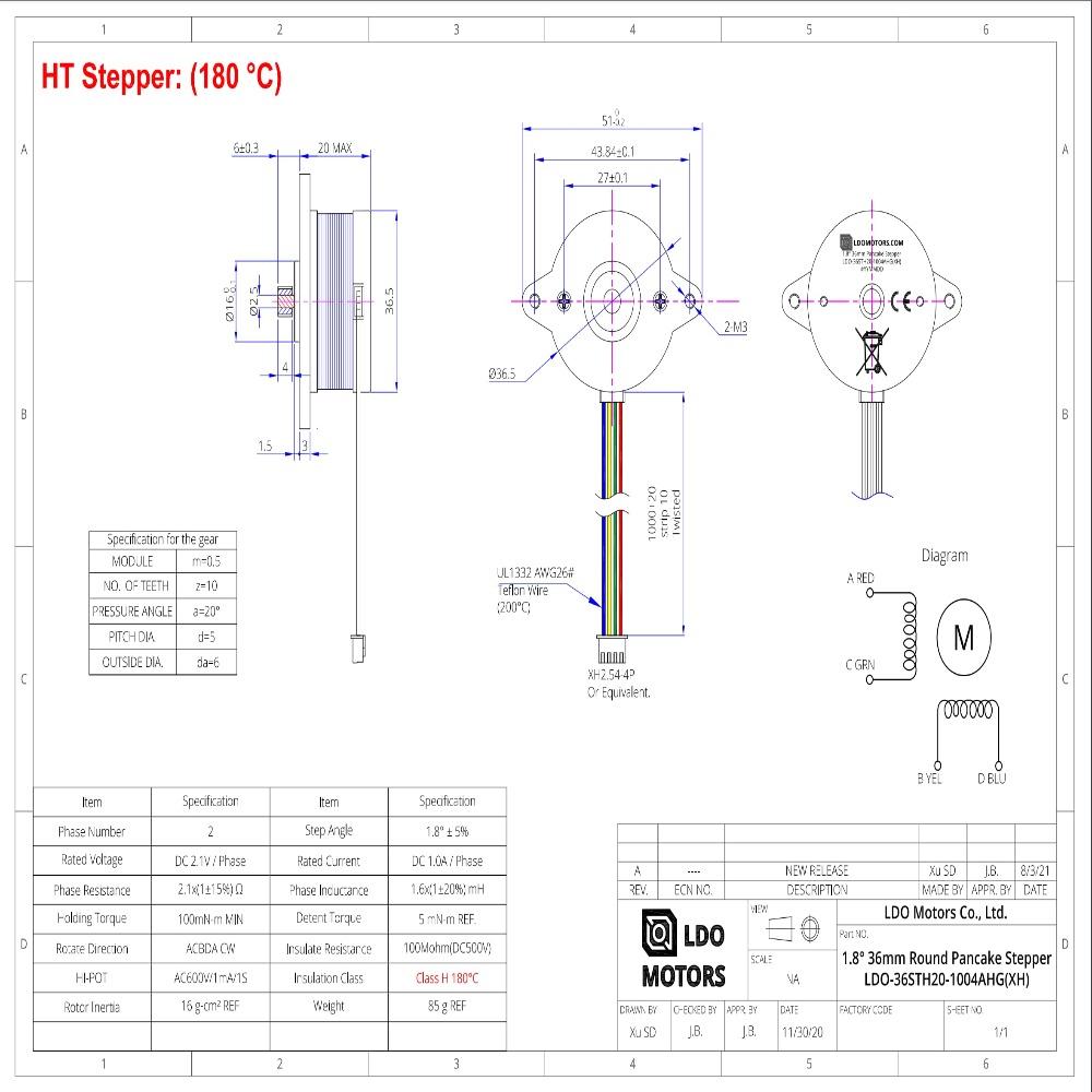 Plastic 3D Printer Stepper Motor Black Stepper Motor with Extension Cord  Electrician