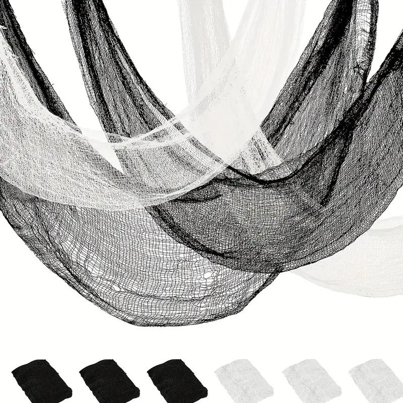 Halloween Gauze Fabric Black Chunky Gauz Fabric Haunted House Diy Decorative Gauze Horror Party Scene Props Halloween Decoration