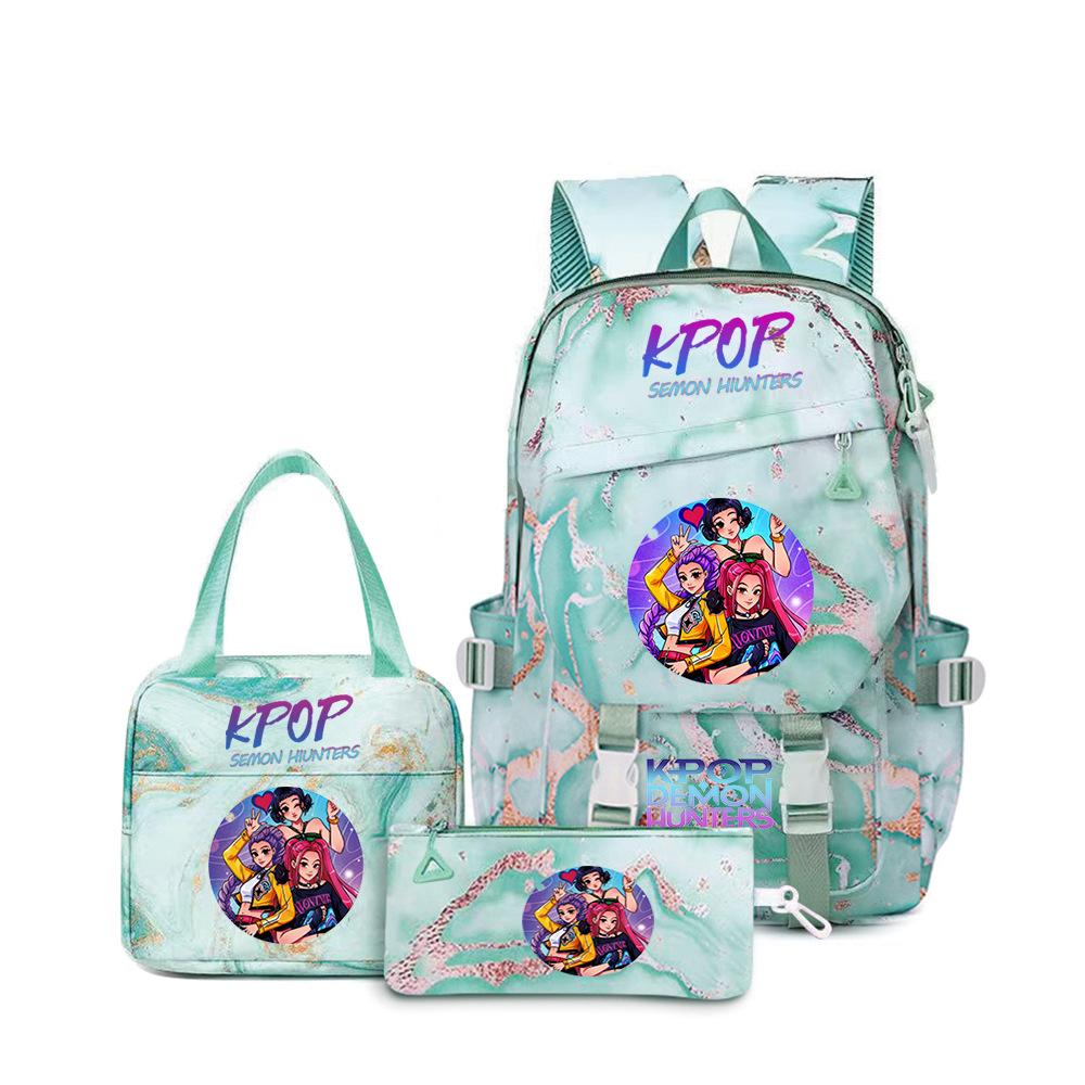 School Season Three-Piece Backpack Wind Academy Style High School Students Schoolbag Lightweight Backpack