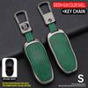 Zinc Alloy+ Leather Car Smart Key Cover Case Shell Fob For Tesla Model 3 Model Y X S Key Shell Bag Holder Protector Accessories
