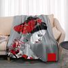Japanese Geisha Printed Blanket for Sofa Bed Travel Camping Living Room Office Conditioning Blanket for All Seasons Gifts
