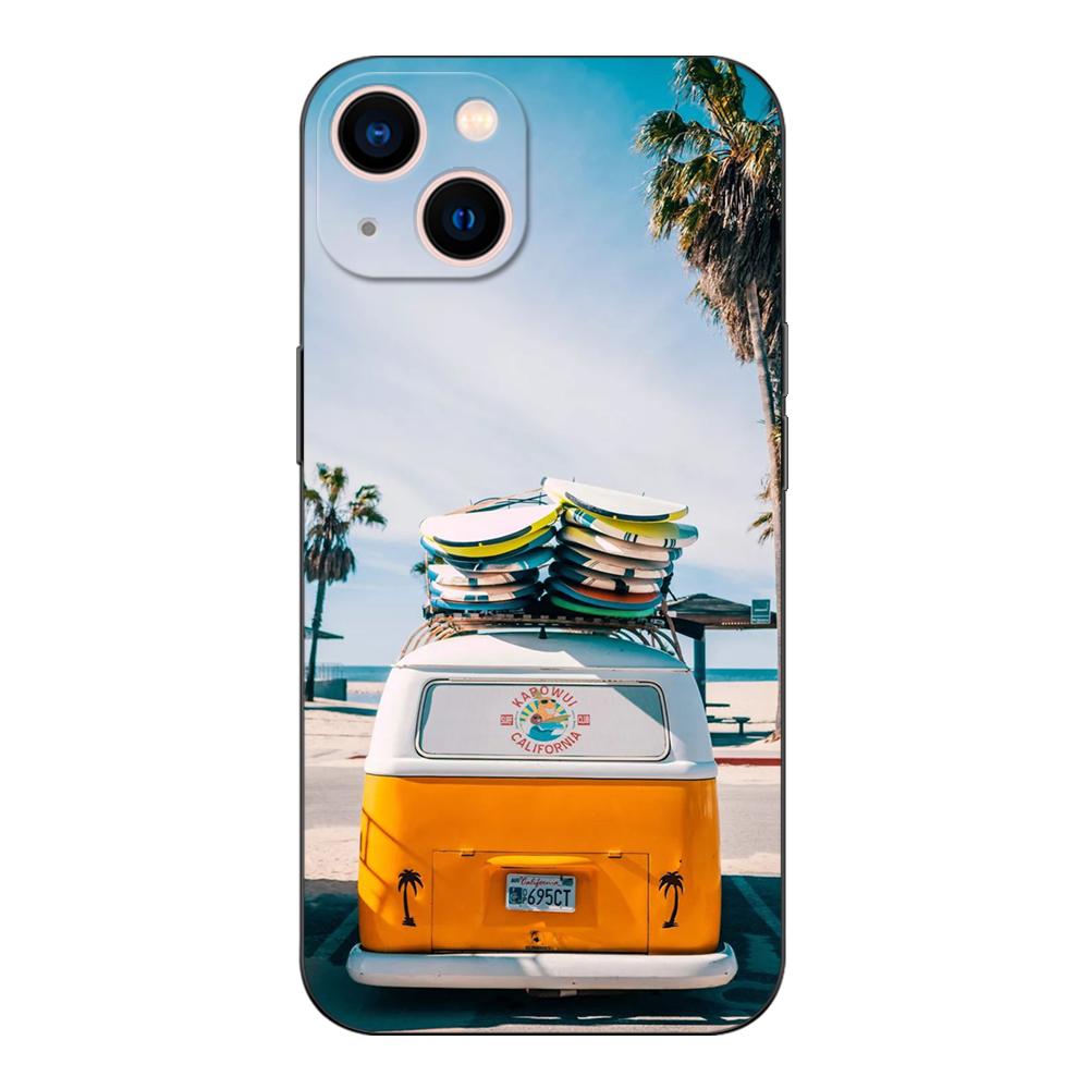 Black Tpu Case For Samsung Galaxy A03 SM-A035 A03 Core A03S A13 A23 LTE A33 A53 A73 4G 5G Combi Van Surf