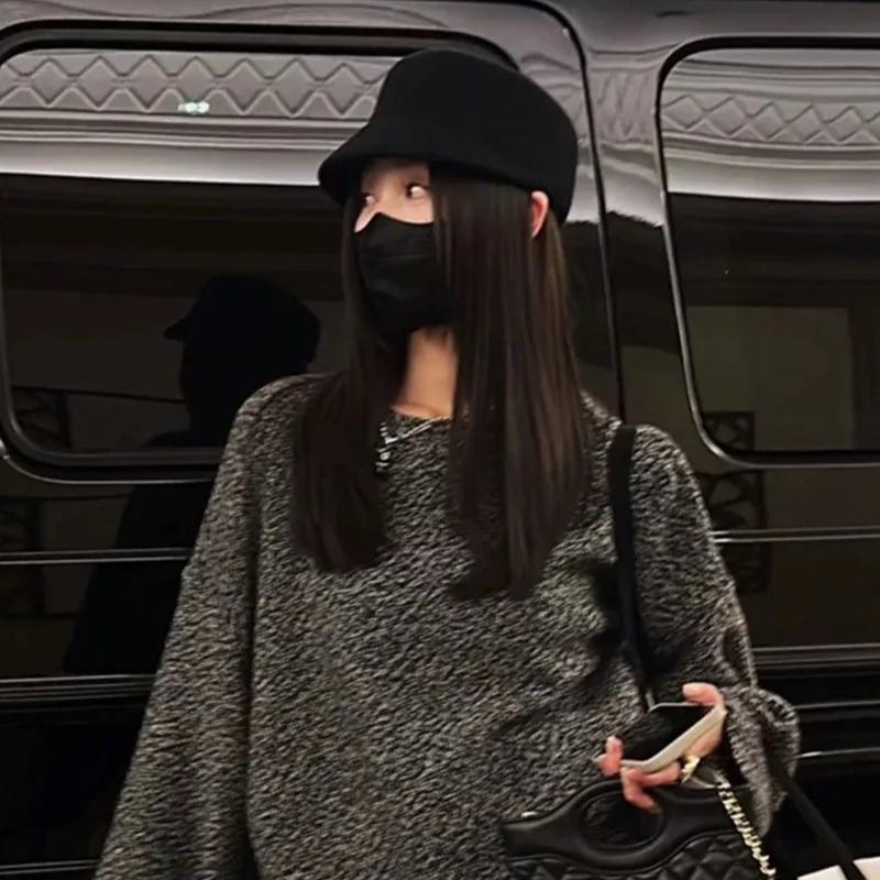 Autumn Winter French Retro Top Fedora Hat Foreign Short Brim Wool Beret Cap Retro Dome Woolen Equestrian Hat Hard Form
