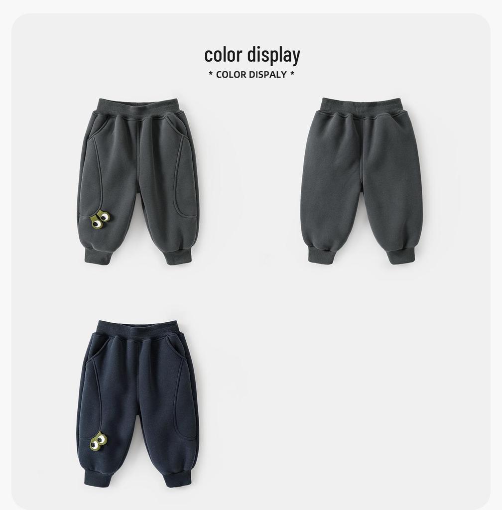 Kaka Panda Boys' Fleece Hoodie & New Year Pants Set - Winter Clothes for Chinese New Year