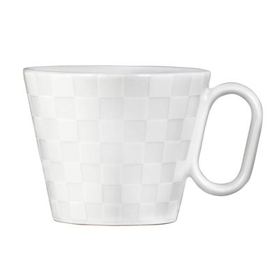 Wired Beans Wired Beans Becher, der ein Leben lang hält Arita-Ware regulärer karierter Becher 240 ml (Weiß (glänzend))